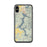 Custom iPhone X/XS Lake Coeur d'Alene Idaho Map Phone Case in Woodblock