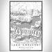 Lake Crescent Washington Map Print Portrait Orientation in Classic Style With Shaded Background
