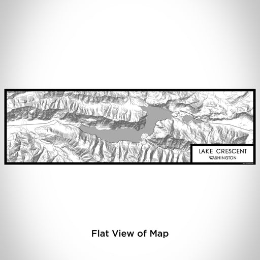 Flat View of Map Custom Lake Crescent Washington Map Enamel Mug in Classic