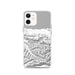 Custom Lake Crescent Washington Map iPhone 12 Phone Case in Classic