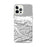 Custom Lake Crescent Washington Map iPhone 12 Pro Max Phone Case in Classic