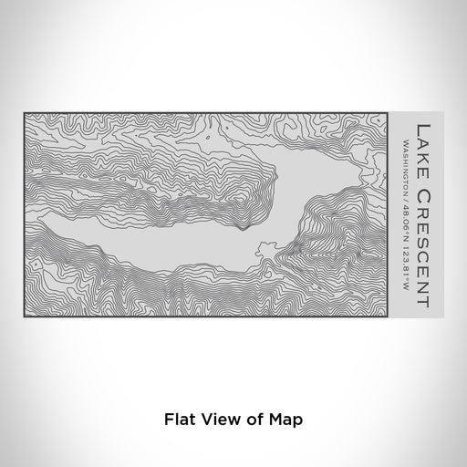 Rendered View of Lake Crescent Washington Map Engraving on 17oz Stainless Steel Insulated Cola Bottle