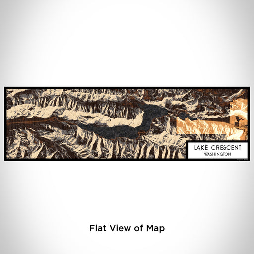 Flat View of Map Custom Lake Crescent Washington Map Enamel Mug in Ember