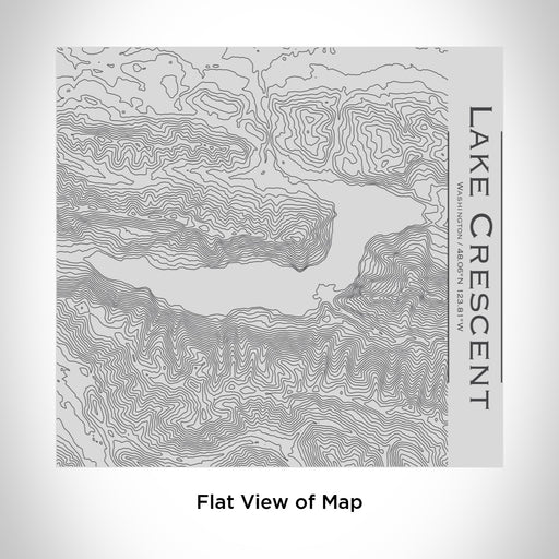 Rendered View of Lake Crescent Washington Map Engraving on 17oz Stainless Steel Insulated Tumbler