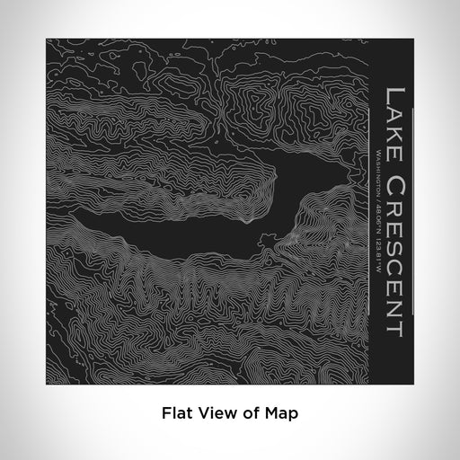 Rendered View of Lake Crescent Washington Map Engraving on 17oz Stainless Steel Insulated Tumbler in Black