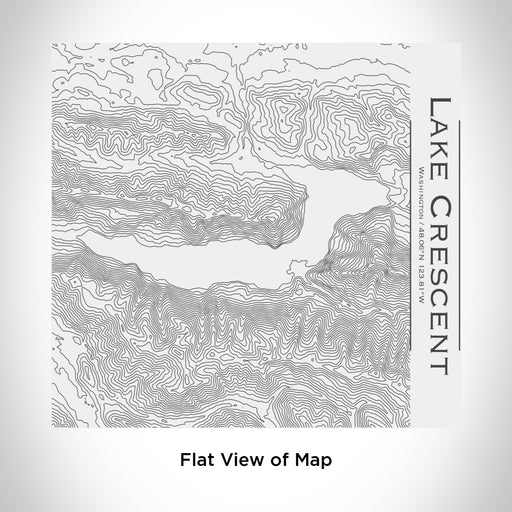 Rendered View of Lake Crescent Washington Map Engraving on 17oz Stainless Steel Insulated Tumbler in White