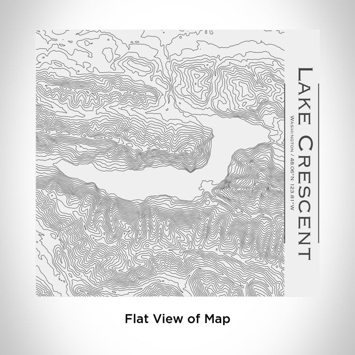 Rendered View of Lake Crescent Washington Map Engraving on 17oz Stainless Steel Insulated Tumbler in White