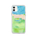 Custom Lake Crescent Washington Map Phone Case in Watercolor