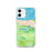 Custom Lake Crescent Washington Map iPhone 12 Phone Case in Watercolor