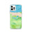 Custom Lake Crescent Washington Map iPhone 12 Pro Phone Case in Watercolor