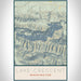 Lake Crescent Washington Map Print Portrait Orientation in Woodblock Style With Shaded Background
