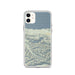 Custom Lake Crescent Washington Map Phone Case in Woodblock