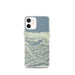 Custom Lake Crescent Washington Map iPhone 12 mini Phone Case in Woodblock