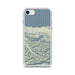 Custom Lake Crescent Washington Map Phone Case in Woodblock