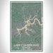 Lake Cumberland Kentucky Map Print Portrait Orientation in Afternoon Style With Shaded Background