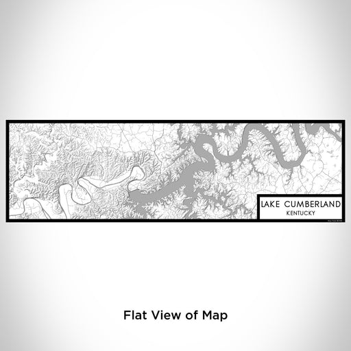 Flat View of Map Custom Lake Cumberland Kentucky Map Enamel Mug in Classic
