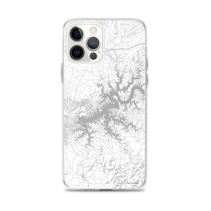Custom Lake Cumberland Kentucky Map iPhone 12 Pro Max Phone Case in Classic