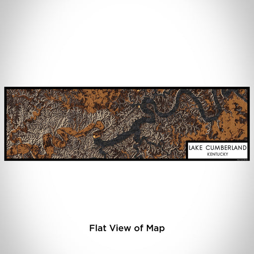 Flat View of Map Custom Lake Cumberland Kentucky Map Enamel Mug in Ember