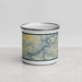 Front View Custom Lake Cumberland Kentucky Map Enamel Mug in Woodblock