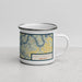 Right View Custom Lake Cumberland Kentucky Map Enamel Mug in Woodblock