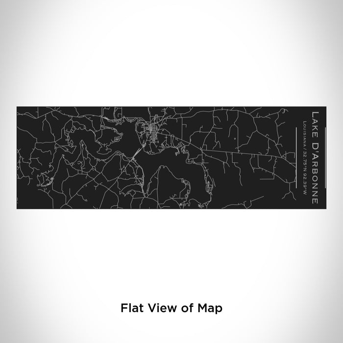 Rendered View of Lake D'Arbonne Louisiana Map Engraving on 10oz Stainless Steel Insulated Cup with Sliding Lid in Black