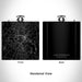 Rendered View of Lake D'Arbonne Louisiana Map Engraving on 6oz Stainless Steel Flask in Black