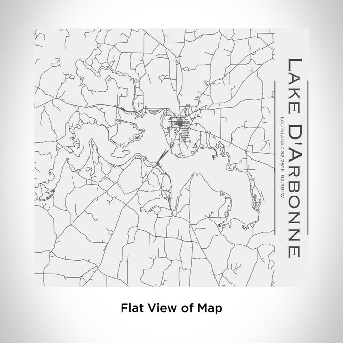 Rendered View of Lake D'Arbonne Louisiana Map Engraving on 17oz Stainless Steel Insulated Tumbler in White