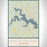 Lake D'Arbonne Louisiana Map Print Portrait Orientation in Woodblock Style With Shaded Background