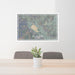 24x36 Lake Elsinore California Map Print Lanscape Orientation in Afternoon Style Behind 2 Chairs Table and Potted Plant