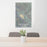 24x36 Lake Elsinore California Map Print Portrait Orientation in Afternoon Style Behind 2 Chairs Table and Potted Plant