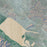 Lake Elsinore California Map Print in Afternoon Style Zoomed In Close Up Showing Details