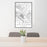 24x36 Lake Elsinore California Map Print Portrait Orientation in Classic Style Behind 2 Chairs Table and Potted Plant