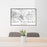 24x36 Lake Elsinore California Map Print Landscape Orientation in Classic Style Behind 2 Chairs Table and Potted Plant
