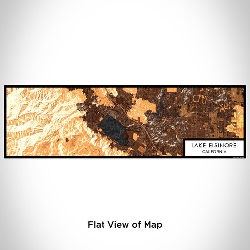 Flat View of Map Custom Lake Elsinore California Map Enamel Mug in Ember