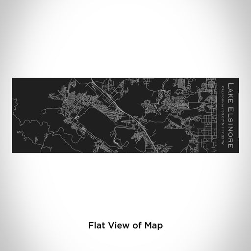 Rendered View of Lake Elsinore California Map Engraving on 10oz Stainless Steel Insulated Cup with Sliding Lid in Black