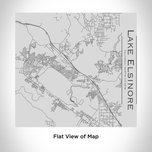 Rendered View of Lake Elsinore California Map Engraving on 17oz Stainless Steel Insulated Tumbler
