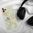 Custom Lake Elsinore California Map Phone Case in Woodblock on Table with Black Headphones