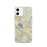 Custom Lake Elsinore California Map iPhone 12 Phone Case in Woodblock