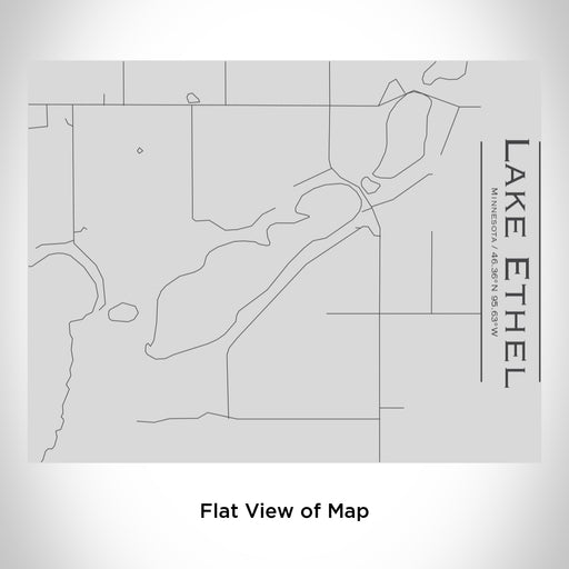 Rendered View of Lake Ethel Minnesota Map Engraving on 20oz Stainless Steel Insulated Bottle with Bamboo Top