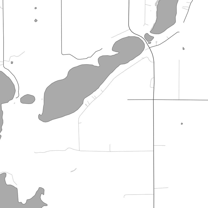 Lake Ethel Minnesota Map Print in Classic Style Zoomed In Close Up Showing Details