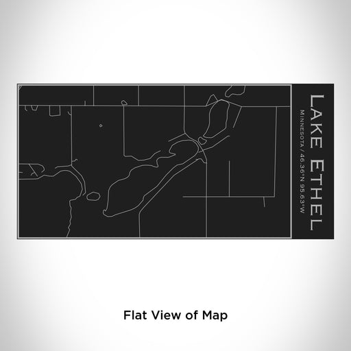 Rendered View of Lake Ethel Minnesota Map Engraving on 17oz Stainless Steel Insulated Cola Bottle in Black
