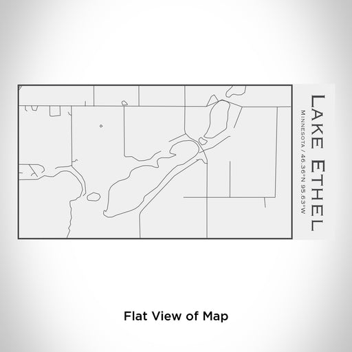 Rendered View of Lake Ethel Minnesota Map Engraving on 17oz Stainless Steel Insulated Cola Bottle in White