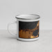 Left View Custom Lake Ethel Minnesota Map Enamel Mug in Ember