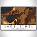 Lake Ethel Minnesota Map Print Landscape Orientation in Ember Style With Shaded Background