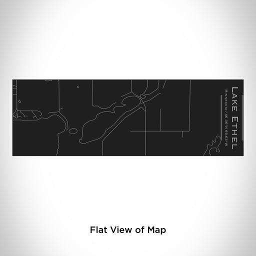 Rendered View of Lake Ethel Minnesota Map Engraving on 10oz Stainless Steel Insulated Cup with Sliding Lid in Black