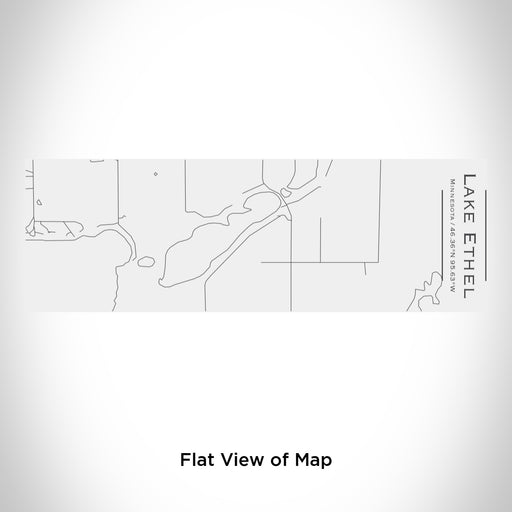 Rendered View of Lake Ethel Minnesota Map Engraving on 10oz Stainless Steel Insulated Cup with Sliding Lid in White