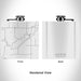 Rendered View of Lake Ethel Minnesota Map Engraving on 6oz Stainless Steel Flask in White