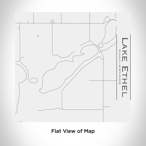 Rendered View of Lake Ethel Minnesota Map Engraving on 17oz Stainless Steel Insulated Tumbler in White