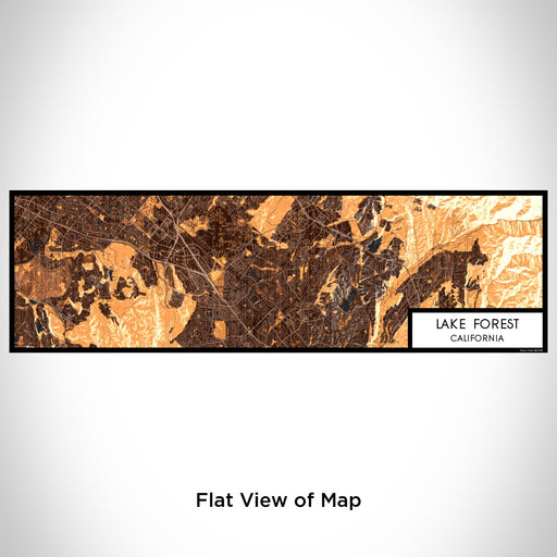 Flat View of Map Custom Lake Forest California Map Enamel Mug in Ember