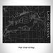 Rendered View of Lake Geneva Wisconsin Map Engraving on 20oz Stainless Steel Insulated Bottle with Bamboo Top in Black